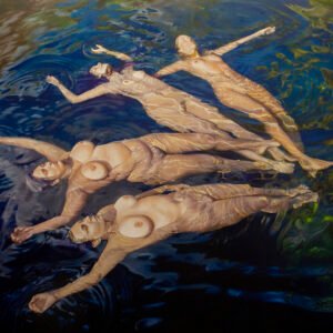 Las 4 gracias 145 x 185 cm oleo sobre lienzo 2025