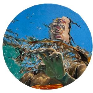 Dubrovnik Oil on canvas 20 cm round - 2024