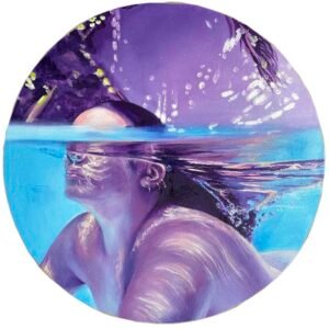 Entre 2 aguas Oil on canvas 30 cm round 2022 - Valencia