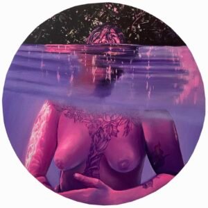 Salvaje Oil on canvas 40cm round 2023 - Barcelona